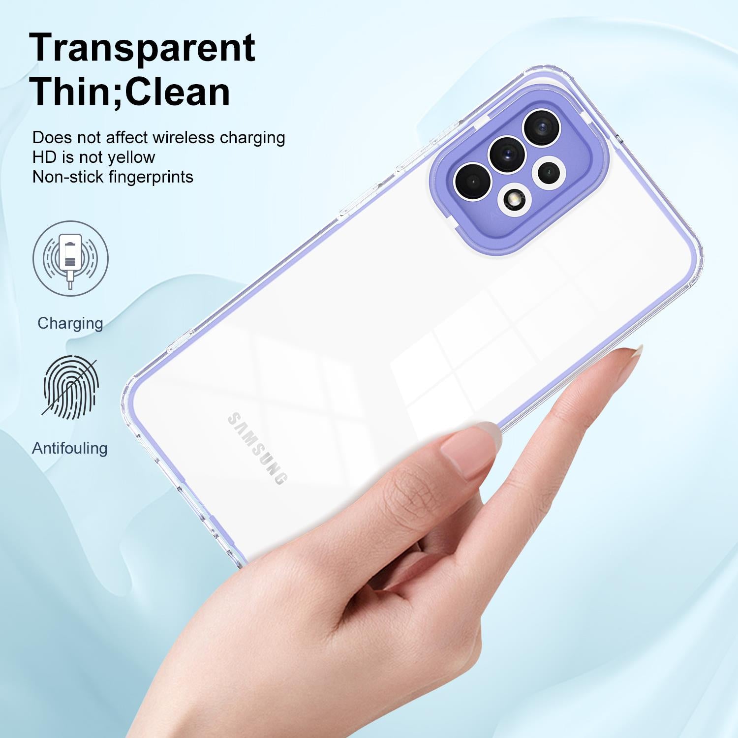 A 52 32 53 13 33 360 ° Shockproof Case For Samsung Galaxy A52 A32 A13 A53 A33 A73 A23 4G 5G 2022 Clear Transparent Airbag Cover