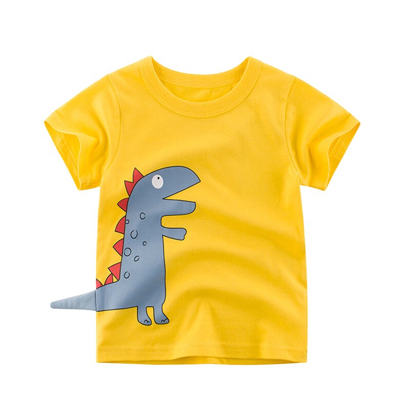 Baby Boy  Summer T-Shirts Kids Toddler Children Cartoon Animals Shark Dinosaur Print Cotton Tee Tops Clothes