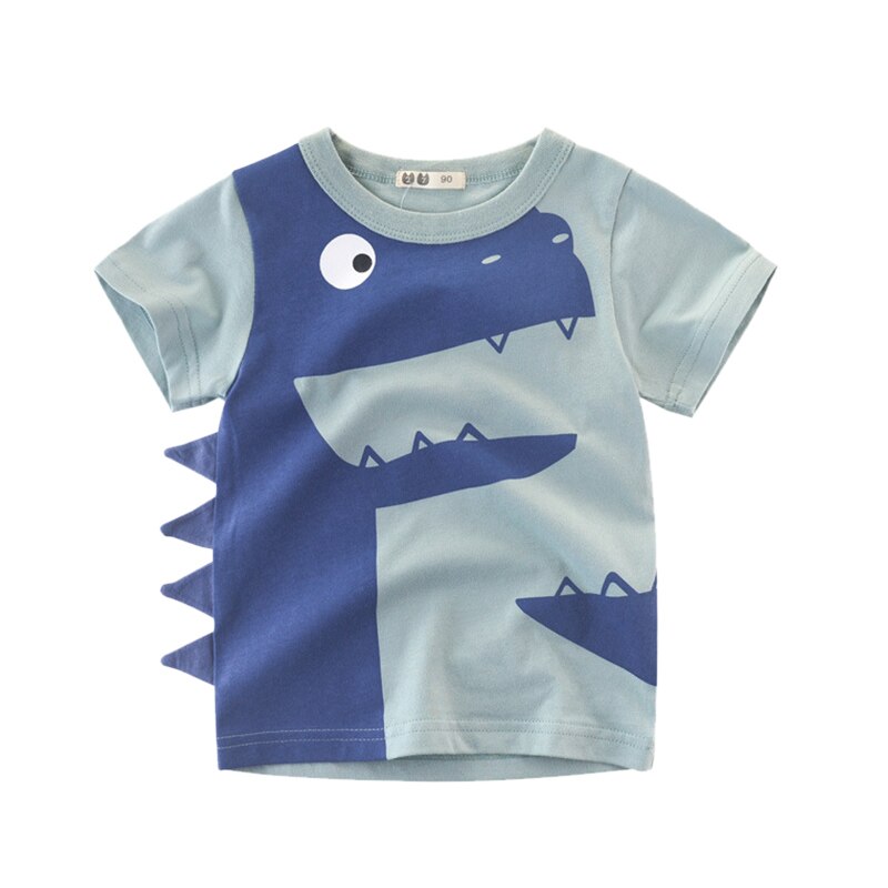 Baby Boy  Summer T-Shirts Kids Toddler Children Cartoon Animals Shark Dinosaur Print Cotton Tee Tops Clothes