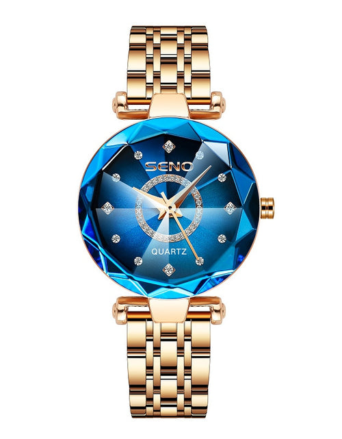 Load image into Gallery viewer, Steel Band Women&#39;s Watch Fashion Crystal Ladies Quartz Relogio Feminino Female Montre Reloj Mujer Zegarek Damski
