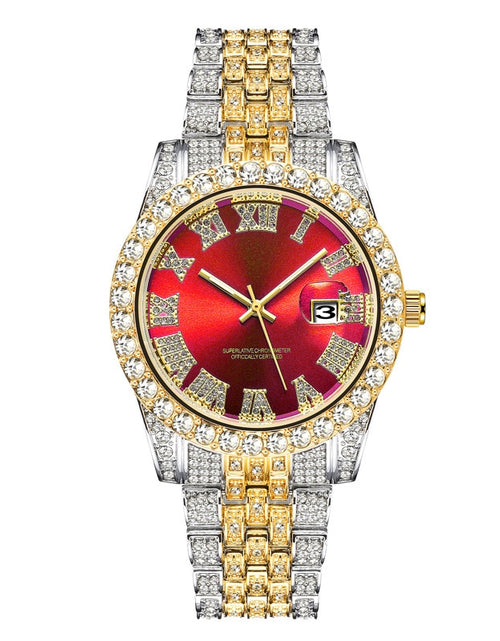 Load image into Gallery viewer, Diamond Men Women Watches Gold Watch Ladies Wrist Watch Luxury Rhinestone Unisex Bracelet Watches Female Clock Relogio Feminino
