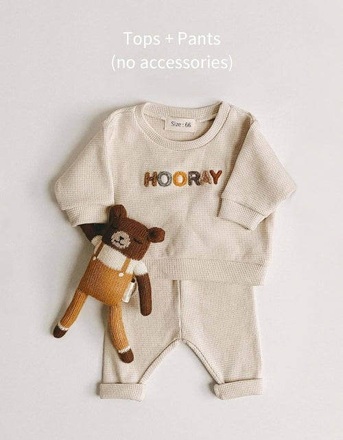 Load image into Gallery viewer, Baby Clothes Set 2023 Spring Toddler Baby Boy Girl Casual Tops + Loose Trousers 2pcs Newborn Baby Boy Clothing Outfits
