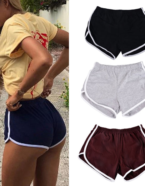 Load image into Gallery viewer, Women Sports Shorts Short Pants Gym Workout Stretch Waist Casual Waistband Running Jogging Short Size S-XXL
