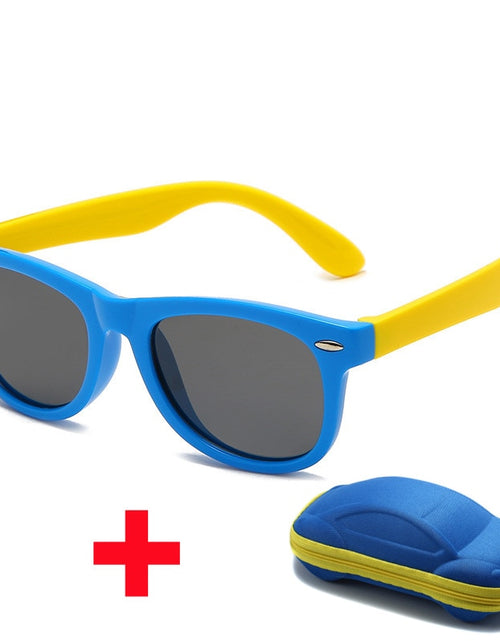 Load image into Gallery viewer, Baby Silicone Sunglasses with Glasses Box  Boys Girls Outdoor Goggles Sun Glasses AC Lens Safety Glasses and Cases Gift for Kids
