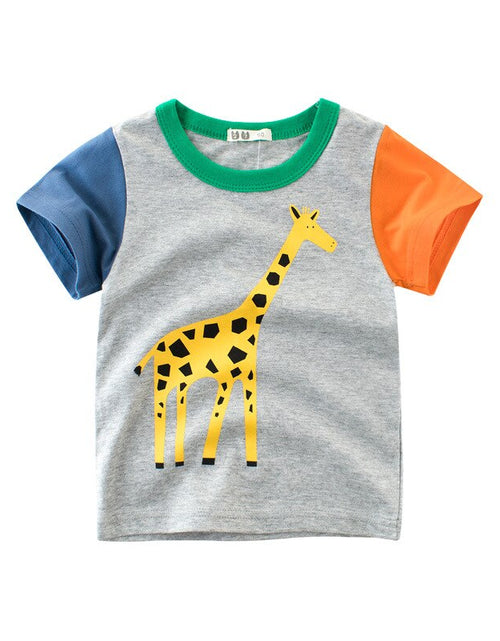 Load image into Gallery viewer, Baby Boy  Summer T-Shirts Kids Toddler Children Cartoon Animals Shark Dinosaur Print Cotton Tee Tops Clothes
