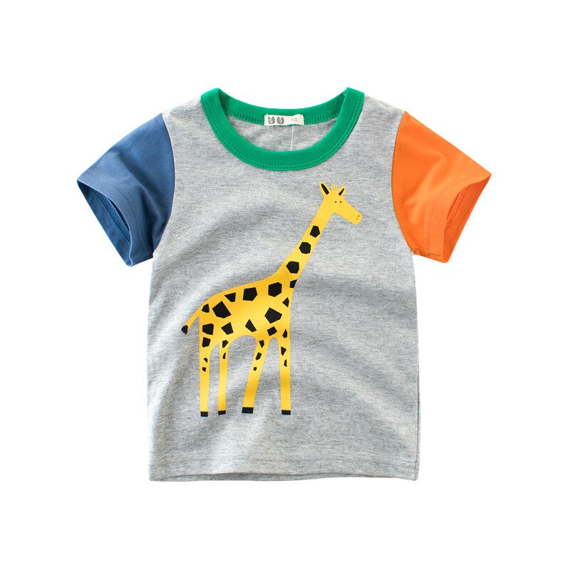 Baby Boy  Summer T-Shirts Kids Toddler Children Cartoon Animals Shark Dinosaur Print Cotton Tee Tops Clothes