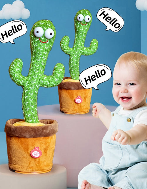 Load image into Gallery viewer, Dancing Cactus Toy Repeat Talking USB Charging Can Sing Record Cactus Bailarín Dansant Kids Education Toys Birthday Present
