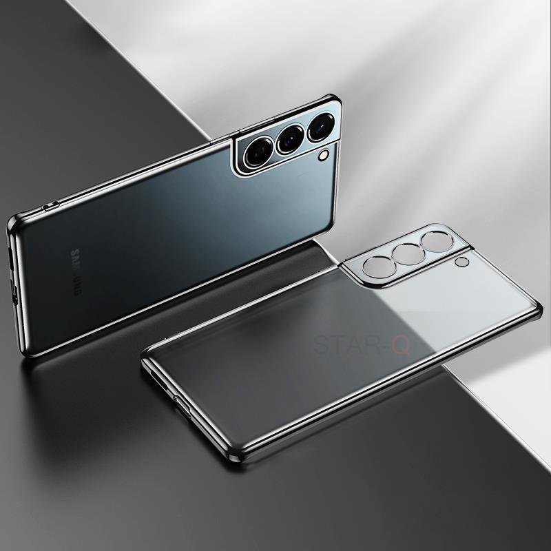 A 53 33 S 22 21 Luxury Plating Clear Case For Samsung Galaxy A53 A33 5g S21 Fe S22 Ultra Plus Transparent Silicone Cover S21fe