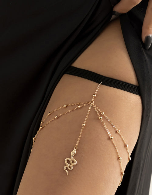 Load image into Gallery viewer, Multi-layer Metal Thigh Chain Sexy Imitation Pearl Leg Chain for Women Bohemian Style Body Chain Personality Leg Jewelry
