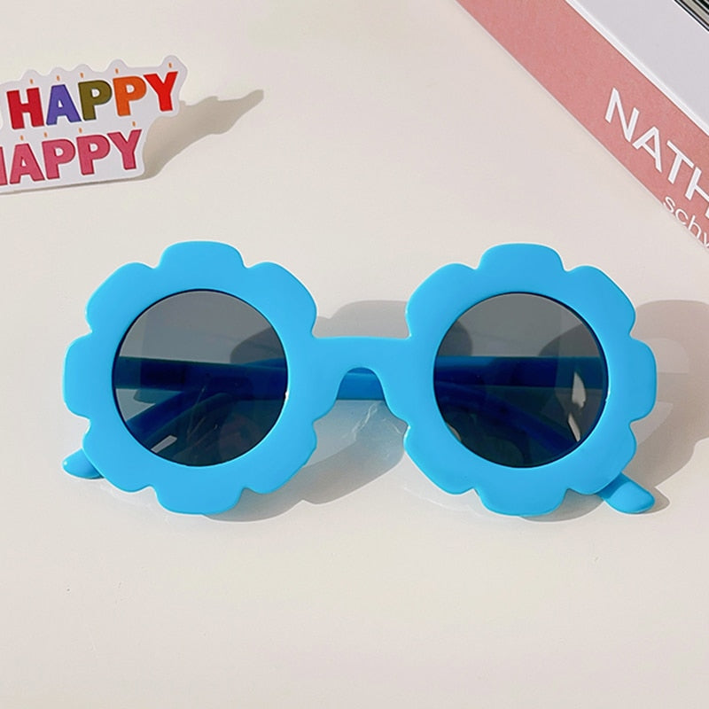 New Kids Sunglasses Children Round Flower Sunglasses Girls Boys Baby Sport Shades Glasses UV400 Outdoor Sun Protection Eyewear