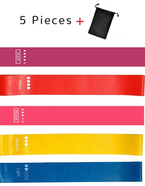 Load image into Gallery viewer, 5Pcs/Set Yoga Resistance Rubber Bands Expander Belt Bodybuilding Fitness Equipment Pilates Sport Training Workout Elastic Bands
