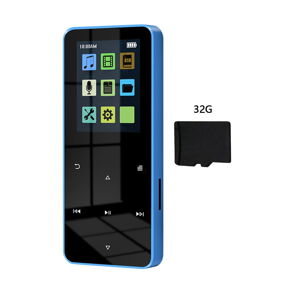 MP4 Player With Bluetooth Built-in Speaker Touch Key FM Radio Video Play E-book HIFI Metal 2.0 Inch Touch MP3 MP4 Music Player