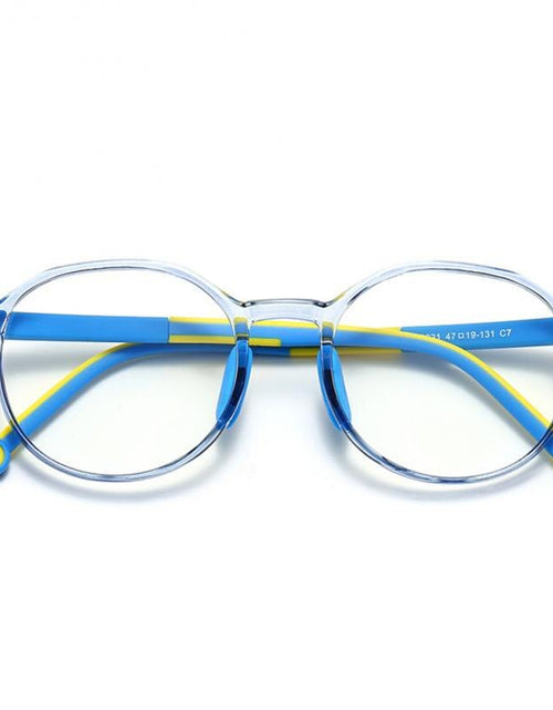 Load image into Gallery viewer, 2022 TR90 Round Blue Light Kids Glasses Silicone Flexible Optical Frame Boys Girls Computer Transparent Blocking Eyeglasses
