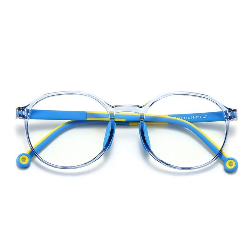 2022 TR90 Round Blue Light Kids Glasses Silicone Flexible Optical Frame Boys Girls Computer Transparent Blocking Eyeglasses