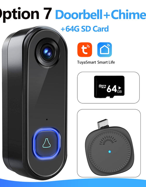 Load image into Gallery viewer, TUYA Video Doorbell WiFi  Wireless Outdoor Door Bell Camera AC DC Power 1080P Video Door Phone Waterproof IP65 Alexa Google Home
