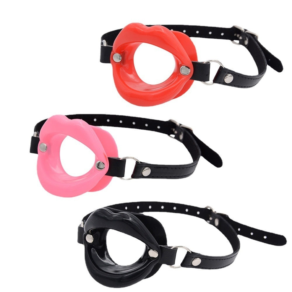 Female Blowjob Toy Sex Slave Silicone Lips O Ring Open Mouth Gag Oral Fetish Bdsm Bondage Restraints Erotic sexual toys adult