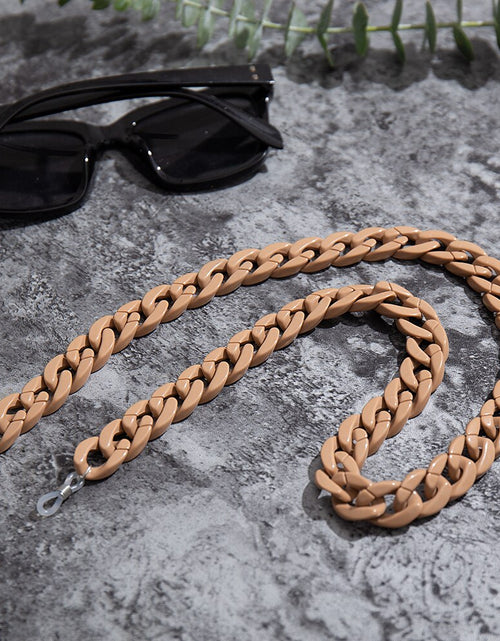 Load image into Gallery viewer, Acrylic Reading Glasses Chain Women Anti Slip Amber Leopard Color Sunglasses Chain Mask Strap Neck Lanyard Accessories
