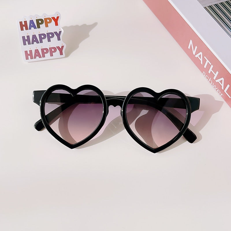 2023 New Kids Cartoon Heart Sunflower Fruit Rabbit Ears Sunglasses Girls Boy Children Outdoor Round Polarized UV400 Sun Glasses