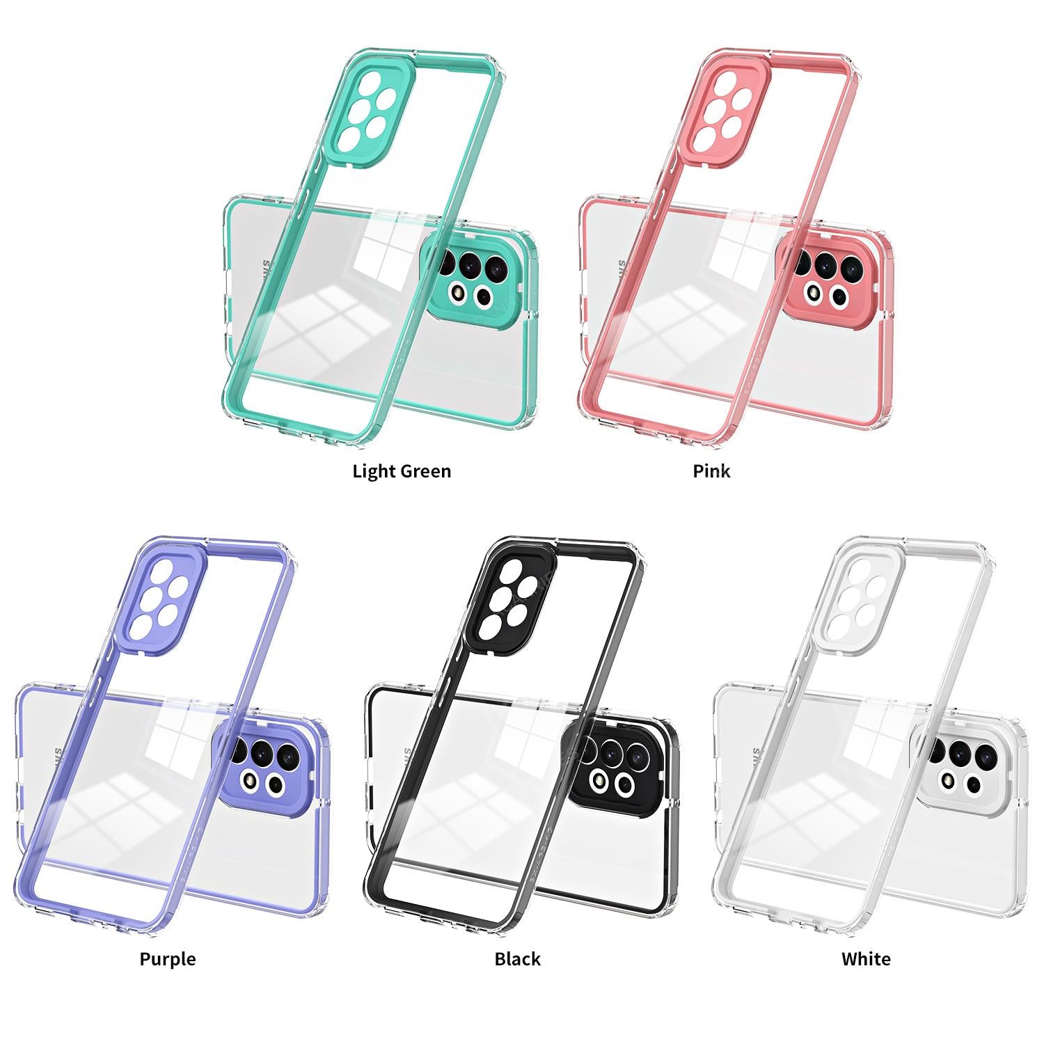 A 52 32 53 13 33 360 ° Shockproof Case For Samsung Galaxy A52 A32 A13 A53 A33 A73 A23 4G 5G 2022 Clear Transparent Airbag Cover