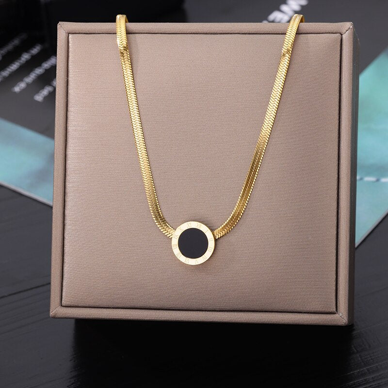 Stainless Steel Heart Pendant Necklace For Women Fashion Simple Girls Lucky Chain Gifts Party Jewelry Dropshipping