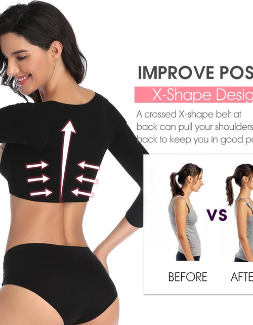 Load image into Gallery viewer, Upper Arm Shaper Post Surgical Slimmer Compression Sleeves Posture Corrector Tops Shapewear for Women Slimming Vest
