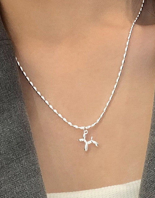 Load image into Gallery viewer, Silver Color Cute Animal Balloon Dog Necklace Creative Pendant Clavicle Chain Necklace Ladies Girl Gift Jewelry
