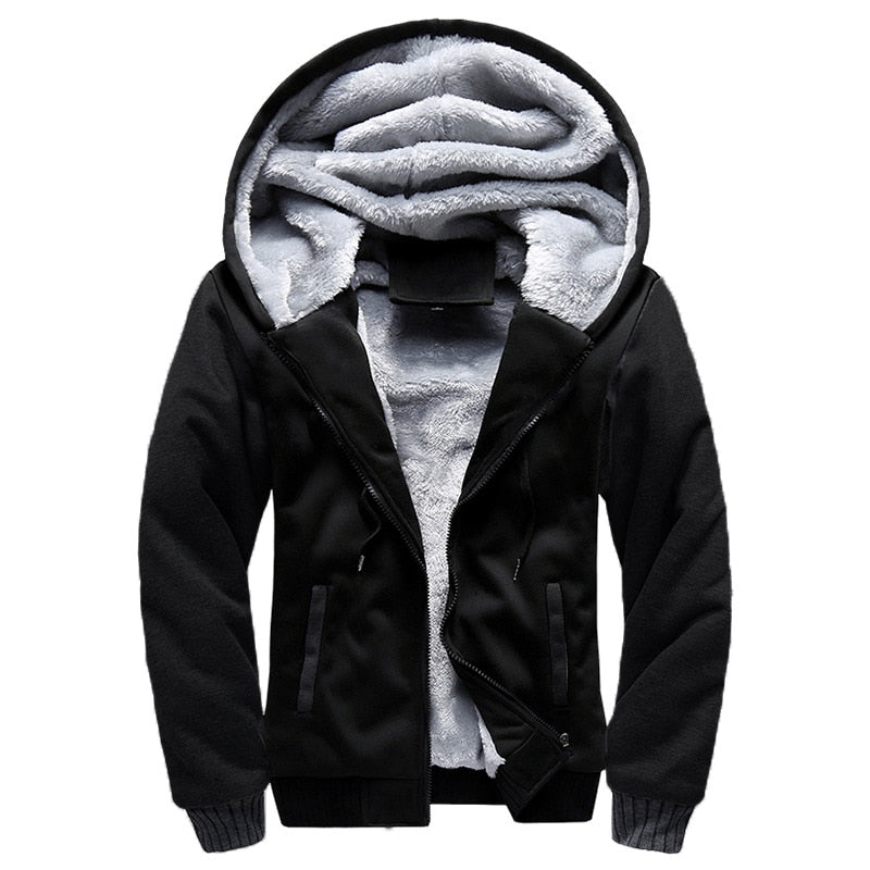 Men Winter Camouflage Jacket Fashion Wool Thicken Jackets Hooded Fleece Long Sleeve Coat Male Casual Streetwear Men&#39;s Clothing