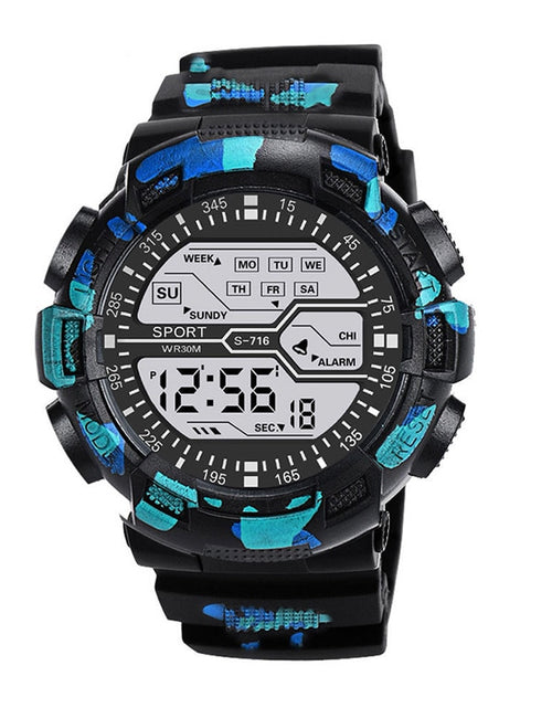 Load image into Gallery viewer, Black Digital Watch for Men Sports Watches Waterproof Outdoor Chronograph Hand Clock G Infantry Shock Student Wristwatch
