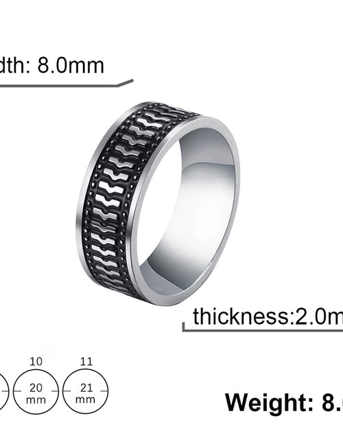 Load image into Gallery viewer, Stainless Steel Ring for Men Women 8MM Wide Geometric Casual Finger Rings 2023 Fashion Jewelry Wedding Gift for Lover
