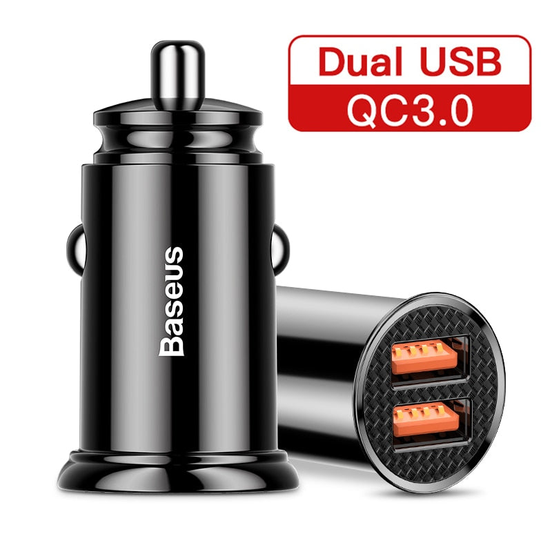 30W USB Car Charger Quick Charge 4.0 3.0 FCP SCP USB PD For Xiaomi iPhone 12 13 14 Pro Fast Charging Car Phone Charger