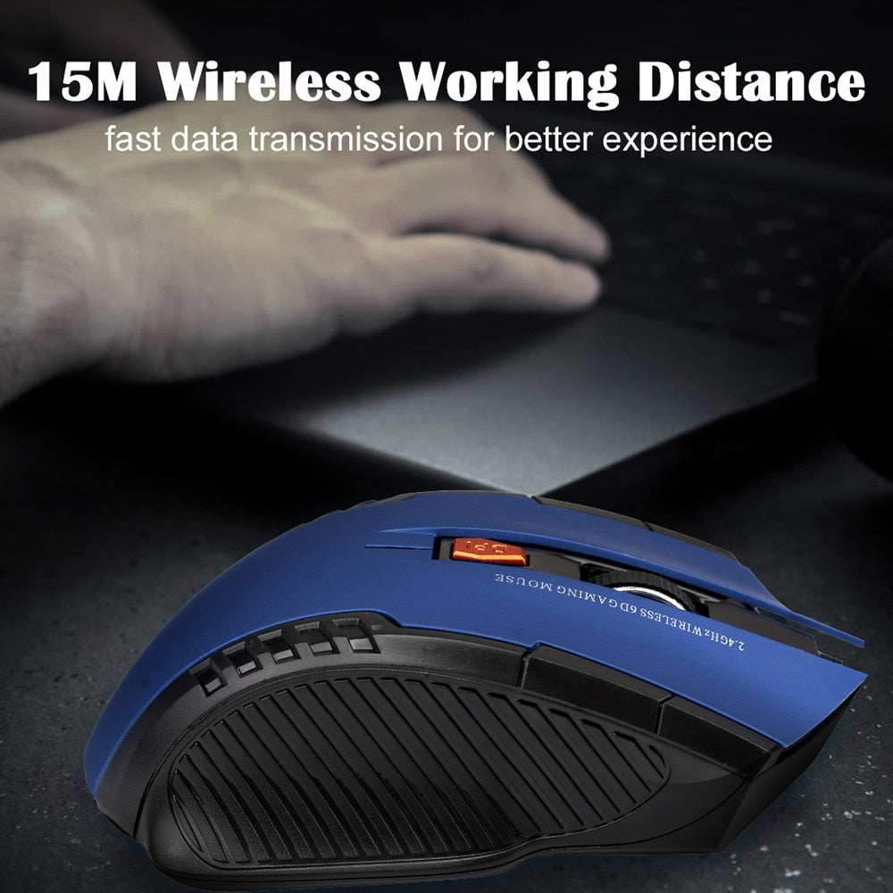 Wireless Mouse Optical Mice with USB Receiver 2.4GHz  Gamer 1600DPI 6 Buttons Mouse For Computer PC Laptop Accessories