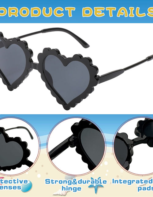 Load image into Gallery viewer, 2023 New Kids Cartoon Heart Sunflower Fruit Rabbit Ears Sunglasses Girls Boy Children Outdoor Round Polarized UV400 Sun Glasses
