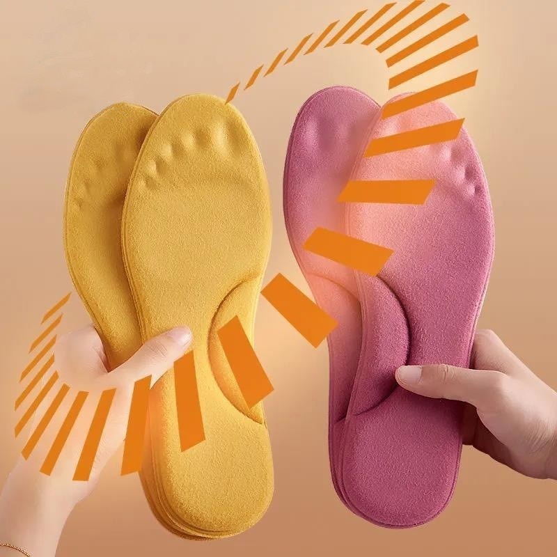 Self Heated Thermal Insoles for Feet Warm Memory Foam Arch Support Insoles for Women Winter Sports Shoes Self-heating Shoe Pads