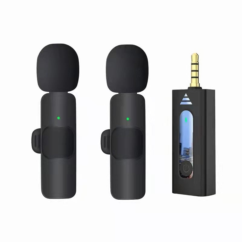 Wireless Lavalier Microphone Portable Audio Video Recording Mini Mic For iPhone Android Facebook Youtube Live Broadcast Gaming