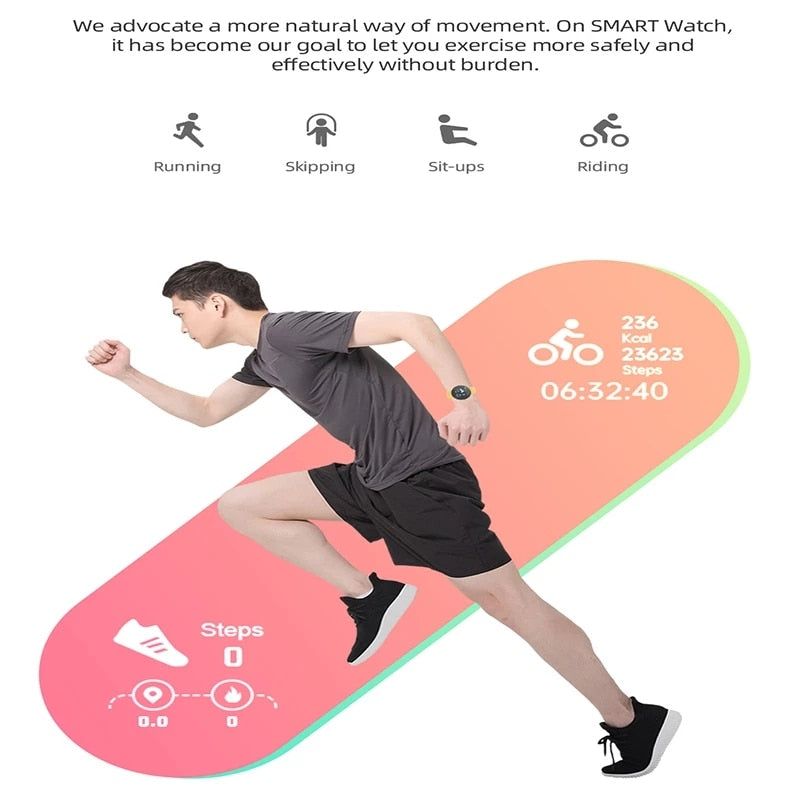 Smart Watch Men Women Bluetooth Fitness Tracker Bracelet Sport Heart Rate Blood Pressure Kids Smartwatch for IOS Android