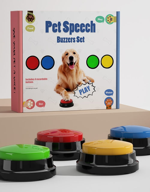 Load image into Gallery viewer, Pet Training Buttons 4pcs/box Recordable Pet Talking Toys Pet Interactive toys Speech Buttons Pet toys
