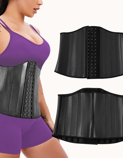 Load image into Gallery viewer, Latex Waist Trainer Corset Slimming Sheath Flat Belly Shapewear Women Body Shaper Modeling Strap Reductive Girdle 25 Steel Bones
