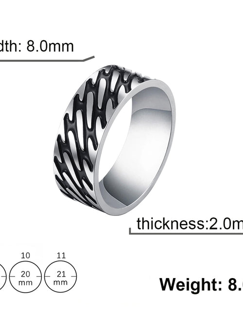 Load image into Gallery viewer, Stainless Steel Ring for Men Women 8MM Wide Geometric Casual Finger Rings 2023 Fashion Jewelry Wedding Gift for Lover
