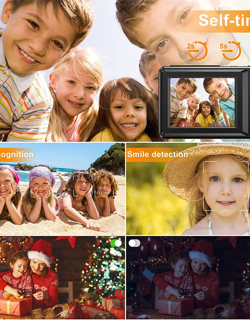 Load image into Gallery viewer, Digital Camera Children Camera for Children Camcorder with 16x Zoom Compact Cameras 1080P 44MP Cameras for Beginner Photography
