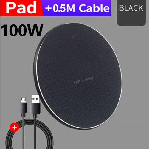 Load image into Gallery viewer, 100W Wireless Charger for iPhone 14 13 12 11 Xs Max X XR Plus Super Fast Charging Pad for Ulefone Doogee Samsung Note 9 Note S21
