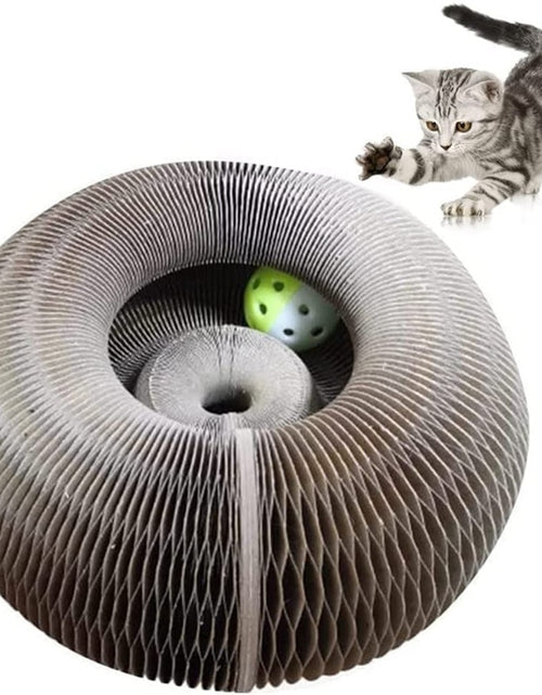 Load image into Gallery viewer, Magic Organ Cat Scratching Board Cat Toy with Bell Cat Grinding Claw Cat Climbing Frame Magic Organ Pet Cat Play Scratch Toy
