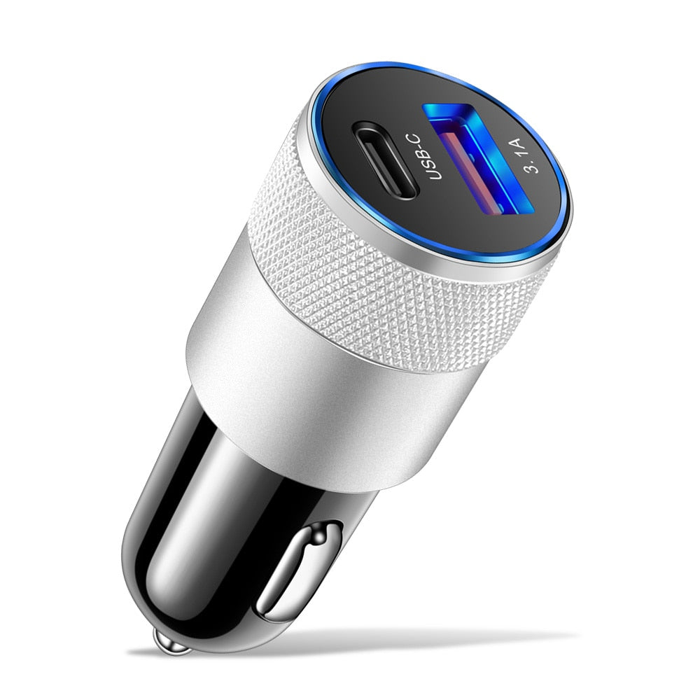 70W PD Car Charger USB Type C Fast Charging Car Phone Adapter for iPhone 14 13 12 Xiaomi Huawei Samsung S21 S22 Quick Charge