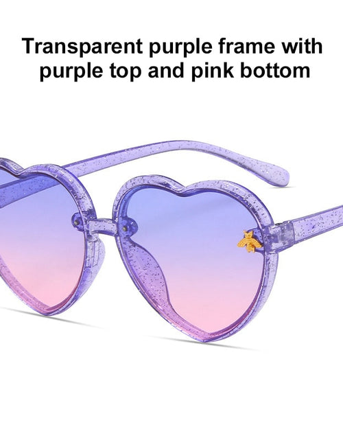 Load image into Gallery viewer, 2023 Fashion Heart-Shape Sunglasses For Kids Retro Cute Pink Cartoon Sun Glasses Frame Girls Boys Baby Children Eyewear Goggles
