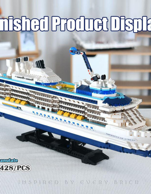 Load image into Gallery viewer, City 2428pcs Cruise Liner Mini Size Model Building Blocks Creative DIY Big Ship Ocean Liner White Boat Bricks Toys For Children
