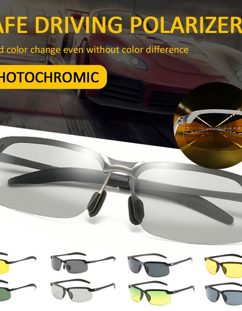 Load image into Gallery viewer, Photochromic Sunglasses Male woman Polarized Driving Chameleon Glass Change Color Sun Glasses Day Night Vision Driver&#39;s Eyewear
