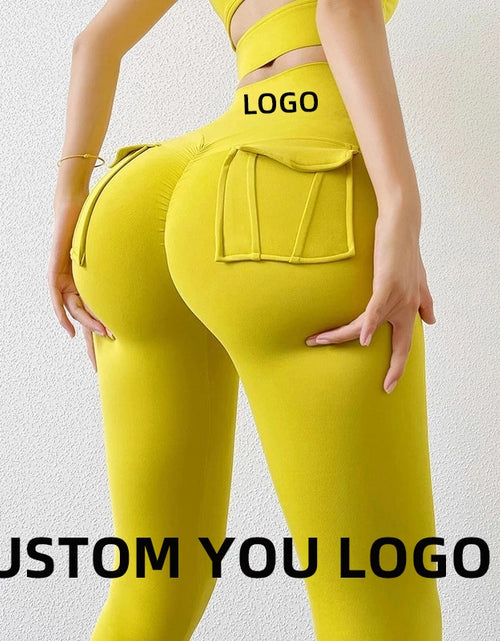 Load image into Gallery viewer, Fitness Sports Leggings Yoga Pants Women Sexy Naked Feeling High Waist Push Up Stretch Workout Running Gym Leggings With Pocket
