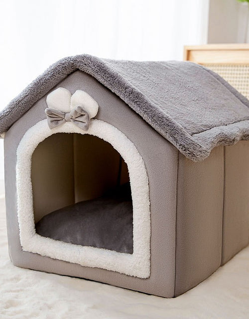 Load image into Gallery viewer, Soft Cat Bed Deep Sleep House Dog Cat Winter House Removable Cushion Enclosed Pet Tent For Kittens Puppy Cama Gato Supplies
