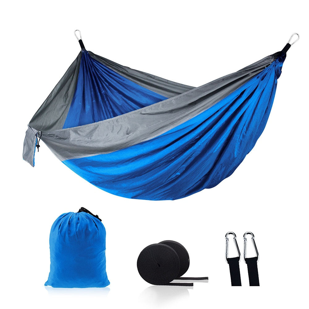 86x35inch Outdoor Single Camping Hammock High Quality Portable Lightweight Parachute Hammocks for Park Travel Adventure Patio