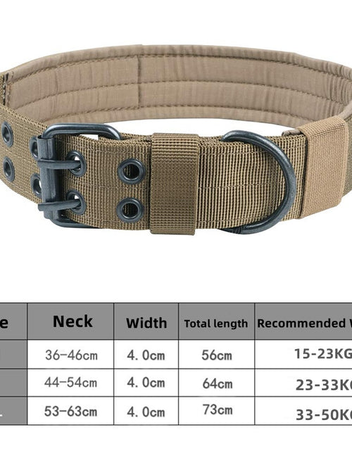 Load image into Gallery viewer, Durable Tactical Dogs Collar Leash Set Adjustable Military Pets Collars German Shepherd Training Medium Large Dog Accessories
