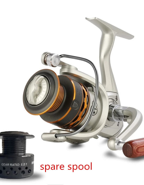 Load image into Gallery viewer, Double Spool Fishing coil Wooden handshake 12+ 1BB Spinning Fishing Reel Professional Metal Left/Right Hand  Fishing Reel Wheels
